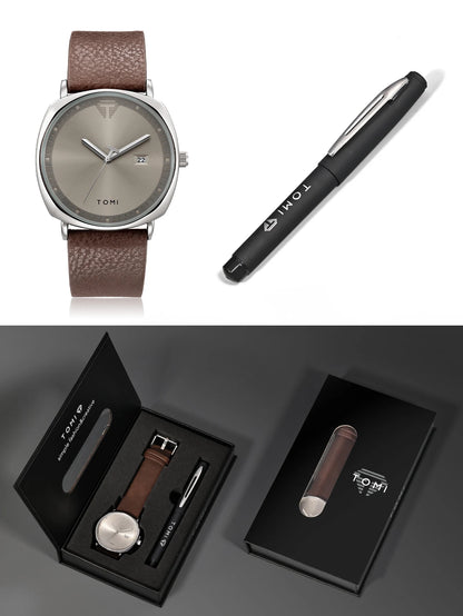 TOMI New 2PCS Luxury Business Men Watch