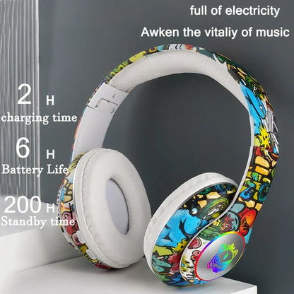 Graffiti LED Light Bluetooth Headsets