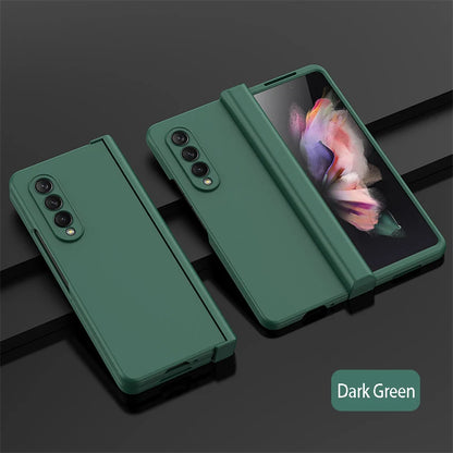Ultra Thin Folding Shockproof Case For Samsung Galaxy Z Fold 4 6 Fold4 Fold3 Fold 5 360 Full Protection Candy Color Hard Cover