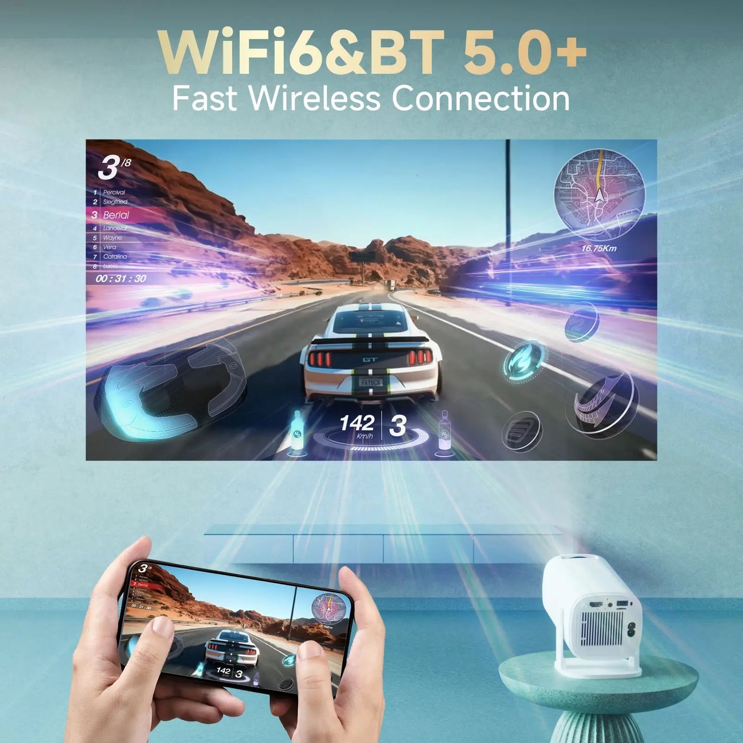 P30 PRO Smart Mini Projector Android 14