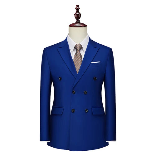 Men's Double-Breasted Blazer Coat