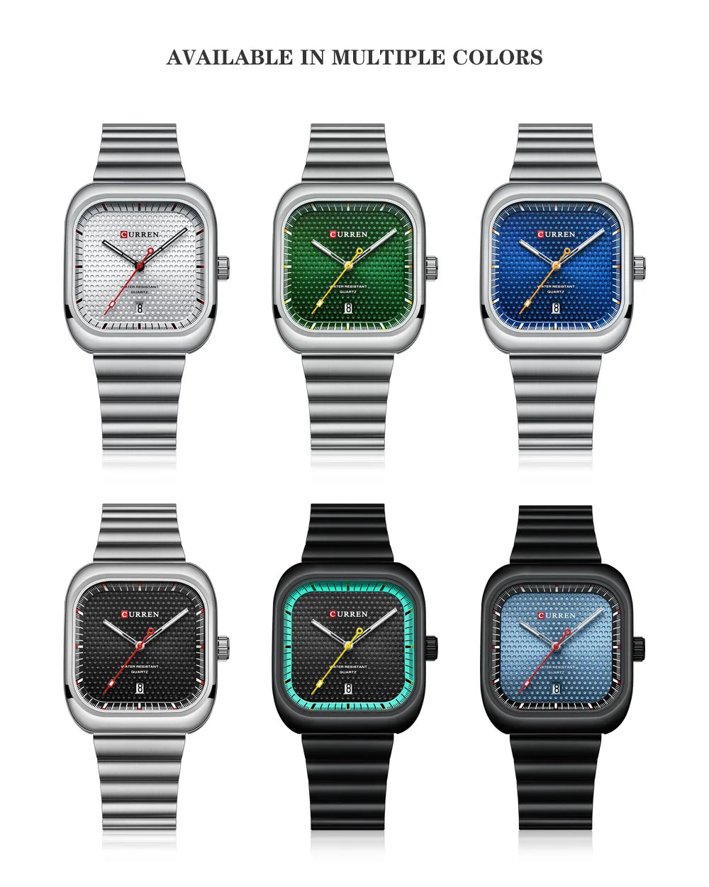 CURREN Simple Business Square Quartz Watch