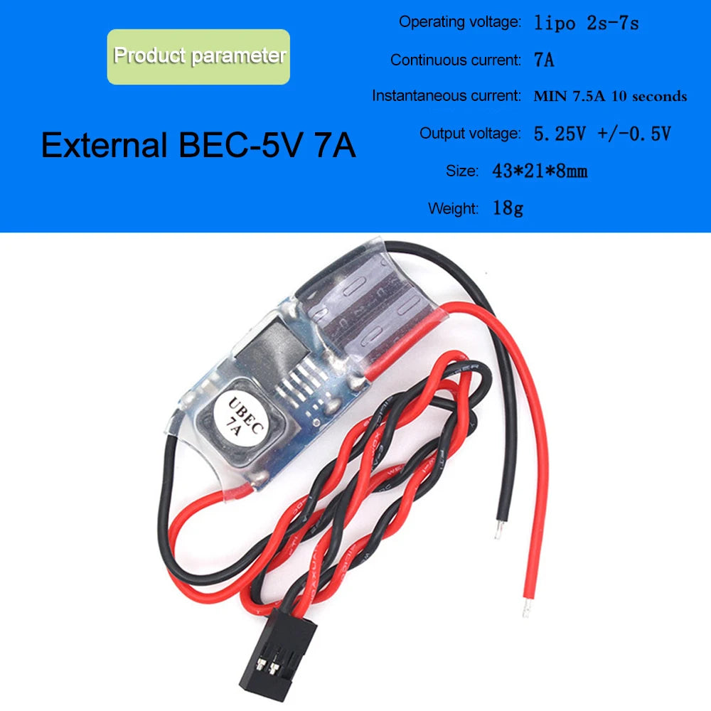 UBEC 3A /5A /7A /15A Lowest RF Noise BEC Full Shielding Antijamming Switching Regulator for RC quadcopter Multicopter