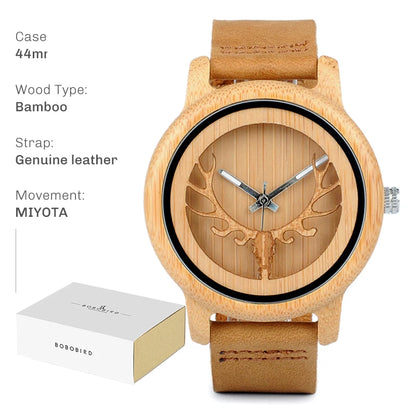 BOBO BIRD Wooden Analog Wristwatche