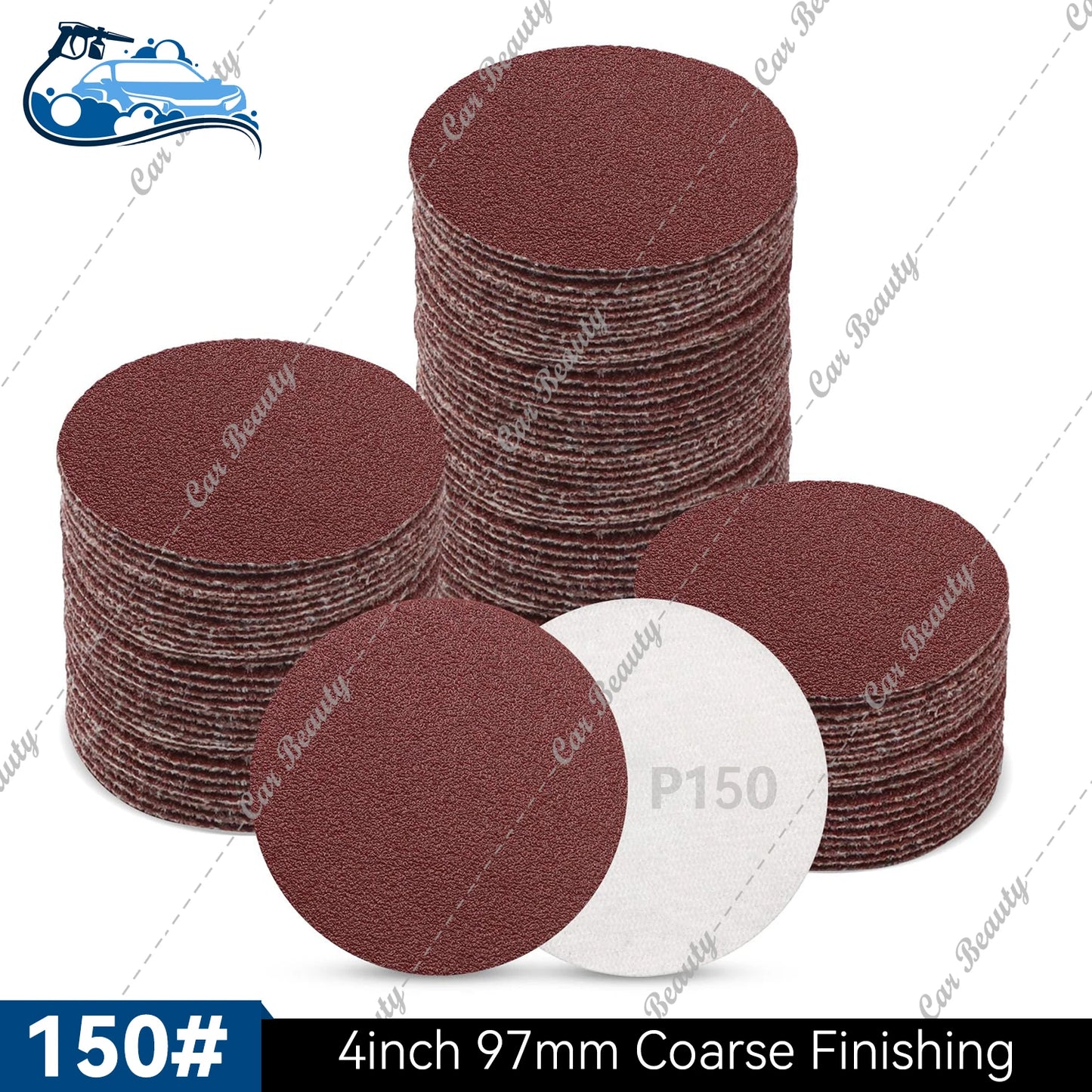 97mm 4inch Hook & Loop Round Sanding Disc Pad 60/80/100/150/180/240/320/400/600/800/1000/2000/3000/5000 Assorted Grits Sandpaper