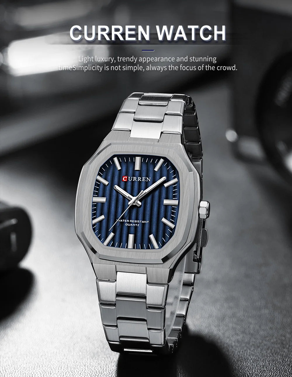 CURREN Luxury Business Square Watch