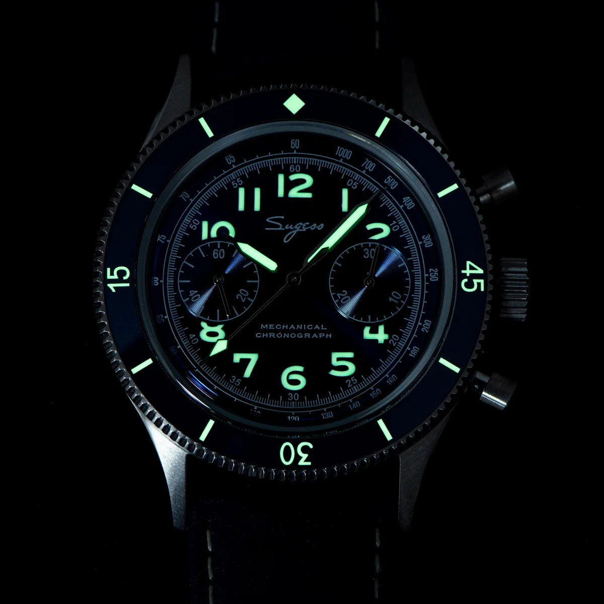 Sugess Handwind Chronograph Watch
