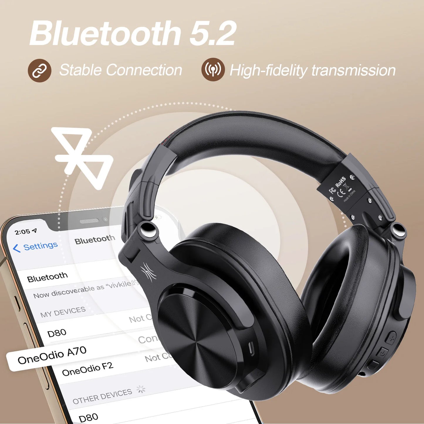 Oneodio A70 Wireless Bluetooth Headphones