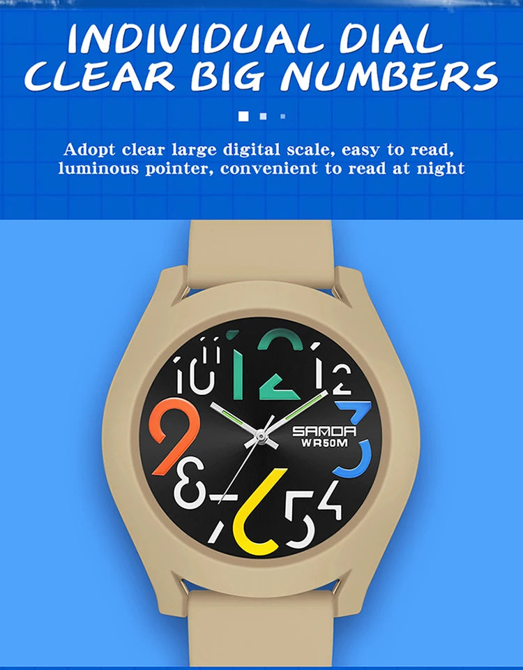 Sanda Men'S Watch Silicone Strap