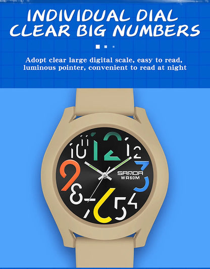 Sanda Men'S Watch Silicone Strap