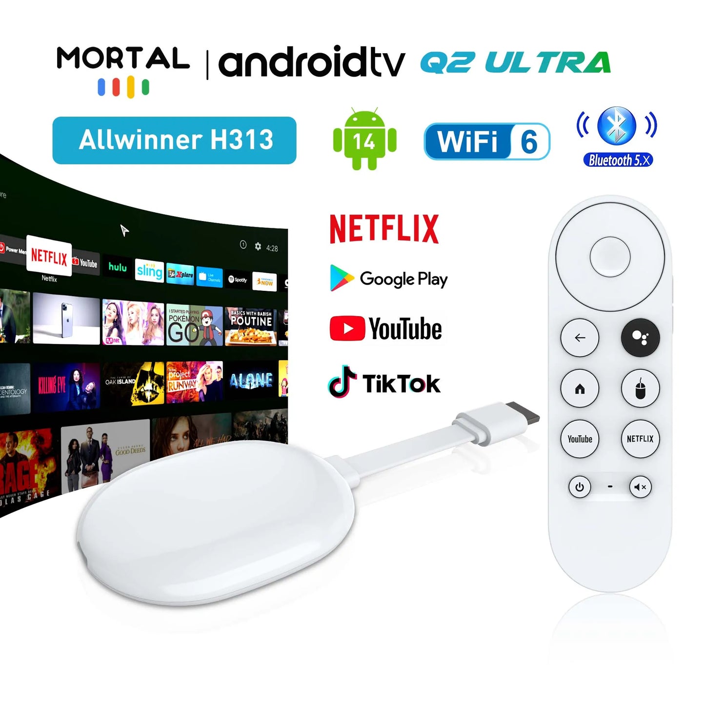 New Mortal BT5.X 4k Smart TV Stick