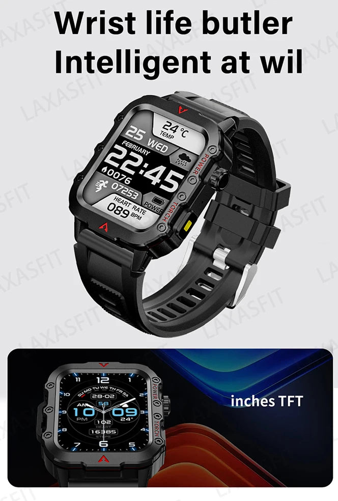LAXASFIT LED Men's Smartwatch