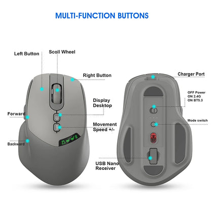 Noiseless Dual Mode Wireless Mouse