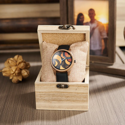 BOBOBIRD Wooden Quartz Watch for Men