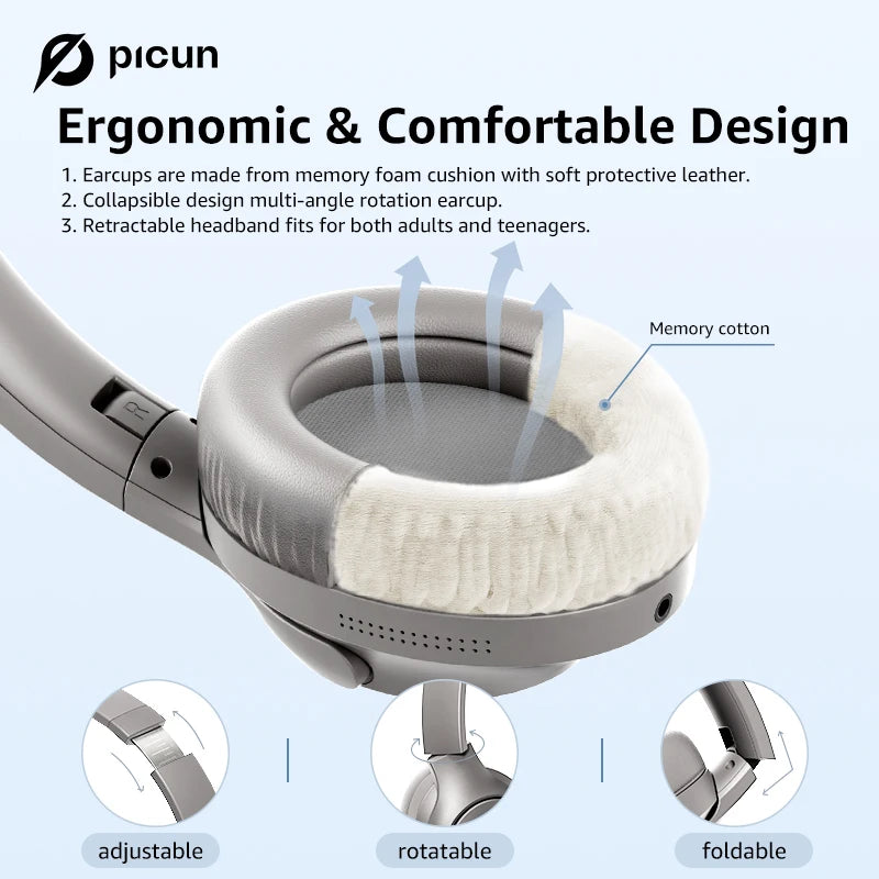 Picun ANC-05 Active Noise Cancelling Headphones
