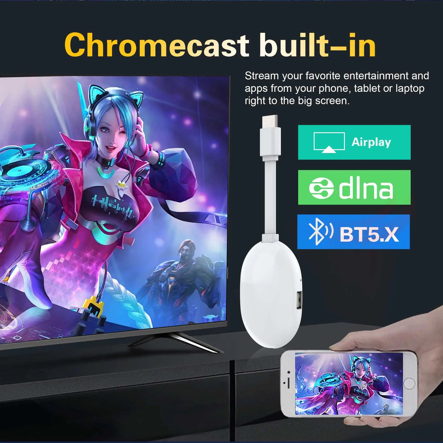 New Mortal BT5.X 4k Smart TV Stick