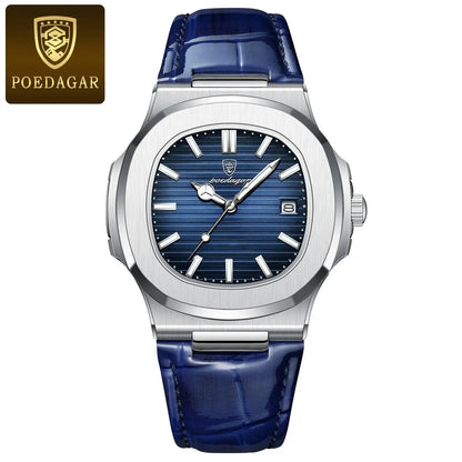 POEDAGAR Top Luxury Square Men Watch