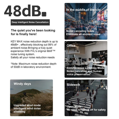 FIlL Key Max Hl-FI Wireless ANC Headphones