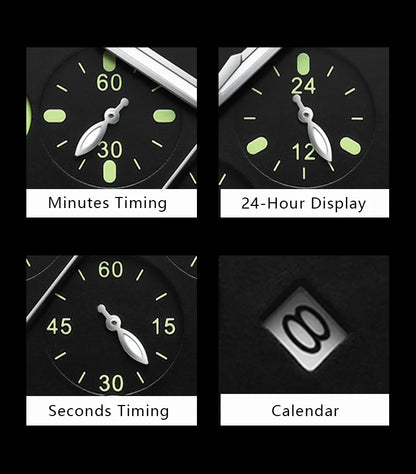 POEDAGAR Luxury Military Watch