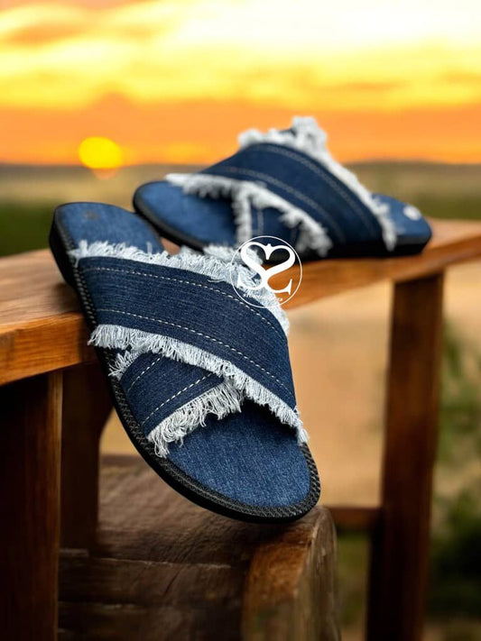 Neo Jeans Crossed Slippers